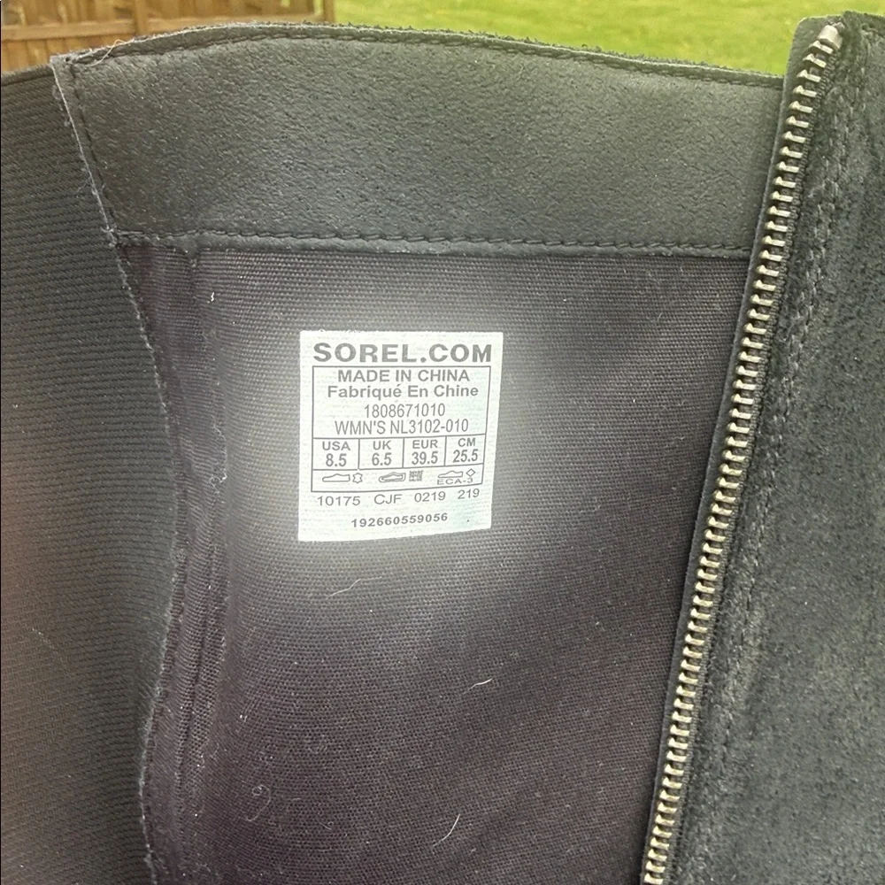 Sorel Lola II Tall Leather Boots Black Size 8.5